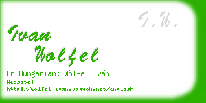 ivan wolfel business card